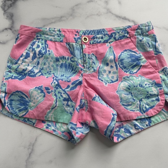 Lilly Pulitzer Pants - Lilly Pulitzer Adie Shorts in Capri Pink Samba Size 00